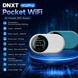 Router Wifi Portátil DNXT 4G, WiFi6, Mifi <span class=keywords><strong>de</strong></span> Bolsillo, 2.4G y 5.8G, Router 4G con Modo SIM AP, Dispositivo Wifi <span class=keywords><strong>de</strong></span> Bolsillo 4G para Viajes - Product Image 2