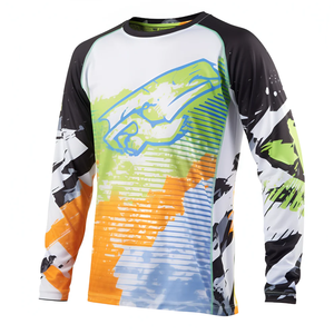 Maillot de cyclisme à manches raglan longues, séchage rapide, respirant, impression personnalisée, haut de sport - Product Image 3