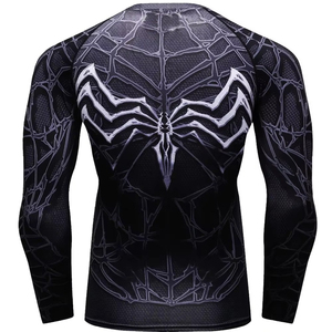 Camiseta Deportiva de Compresión Unisex de Secado Rápido con Estampado por Sublimación, Camiseta Deportiva de Manga Larga para Correr, Transpirable - Product Image 2