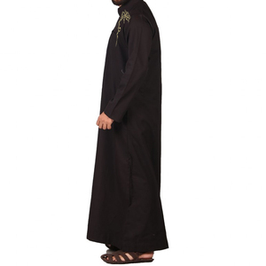 Modern Kuwait Style <b>Men's</b> Long Sleeve Solid Plus Size Islamic <b>Thobe</b> Jubbah Autumn High Street 2026 Wholesale Anti-Wrinkle - Product Image 4
