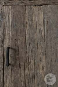 <b>Rustic</b> Solid Wood Storage <b>Cabinet</b> With 3 Shelves And 1 Door Flat Panel Antique Living Room Furniture - Product Image 5