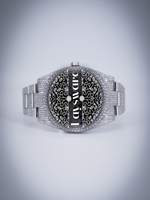 Montre de luxe en moissanite VVS avec cadran personnalisé motif dessin animé, montre-bracelet homme en acier inoxydable, modèle statement