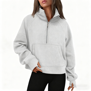 PIHA SPORTS Men's Winter Casual Double Terry Fleece Hoodie Solid Color Warm Windproof Breathable Eco-Friendly Stylish Zip - Product Image 5