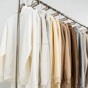 Sweatshirts à capuche et sweatshirts pour hommes 100% coton vierge épais en polaire poids lourd surdimensionné avec logo imprimé personnalisé - Product Image 1