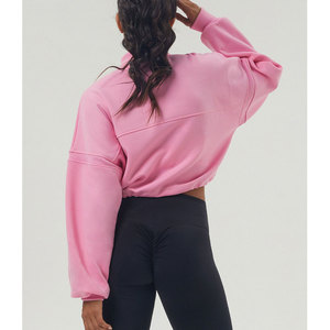 Wearpex Women Half/Quarter Zip Casual Long Sleeve <b>Yoga</b> Shirt Custom Eco-Friendly Quick Dry Fleece Hoodie Sport <b>Sweatshirt</b> - Product Image 2