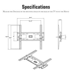 LEADZM TMW400 Supporto TV da Parete Inclinabile da 32-65 Pollici con Livella a Bolla RT Categoria Prodotto: Supporti e Carrelli TV - Product Image 6