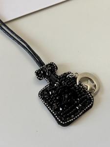 Pendentif sphérique en laiton émaillé bleu fait main, amulette œil porte-bonheur plaqué or, protection pour enfants, breloques de mode, porte-clés - Product Image 4