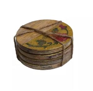 Kitchen Accessories Wooden Printed Design <b>Table</b> Decorative Square Tea Coaster Unique Design Tea Serving Platter <b>Mats</b> Pads - Product Image 3