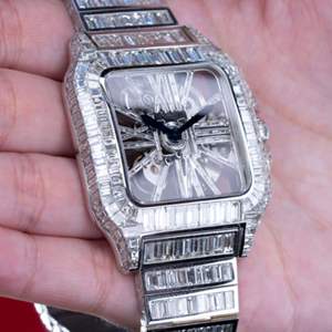 Reloj de Alta Calidad Personalizado con Diamantes Cultivados en Laboratorio, Estilo Hip Hop, Regalo para Hombre - Product Image 4