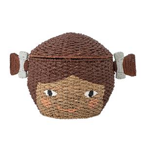 Cute <b>baby</b> face-shaped water hyacinth basket Handmade <b>Storage</b> Basket Wholesale eco-friendly Made in Vietnam - Product Image 1