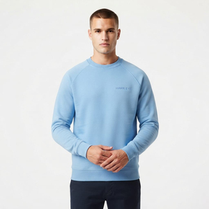 Sweat-shirt homme de luxe sur mesure, haute qualité, col rond côtelé, poids lourd, coupe classique. - Product Image 3