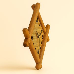 Reloj de Pared Analógico de Bambú Natural Hecho a Mano |   Decoración Ecológica para Sala de Estar |   Movimiento Mecánico Silencioso |   Diseño Bohemio |   Fácil - Product Image 4