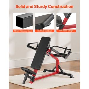 Banc de musculation réglable pour la poitrine, capacité 450 LBS, équipement de gym à domicile, machine inclinée pour exercices de pectoraux et de deltoïdes dorsaux pour systèmes de gym à domicile - Product Image 5