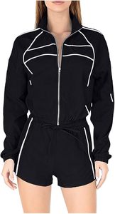 Conjunto de Dos Piezas de Chaqueta Cortavientos Transpirable para Mujer, Conjuntos Deportivos Cortavientos al por Mayor para Mujer con Colores, Tallas y Logotipo Personalizados - Product Image 4