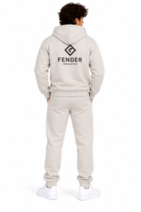 Ensemble de survêtement en molleton personnalisé pour homme, sweat à capuche zippé et pantalon de survêtement, deux pièces, épais, décontracté, streetwear, vêtements de sport pour homme - Product Image 2