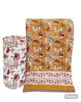 Couette légère artisanale à motifs imprimés au bloc, aux couleurs et au design magnifiques, couette de Jaipur imprimée à la main, en coton, taille King, Raja