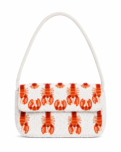 Sac à bandoulière de luxe fait main pour femme, en perles de verre, motif champignon et homard, thème plage, haute qualité, capacité 1L, personnalisable OEM ODM, vente en gros - Product Image 2