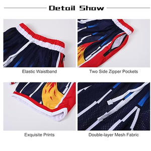 Custom Design Men's Basketball Sports Double-<b>Layer</b> Heavyweight Mesh Shorts Elastic Waist Full Sublimation Print XXL Size Made - Product Image 6