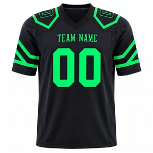 Maillot de football américain personnalisé, sublimation, polyester, uniforme d'équipe, manches courtes, vêtements de sport athlétiques, OEM - Product Image 1