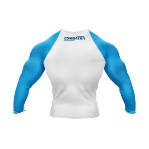Wholesale Men's Rash Guards Sportswear Custom Logo Digital Print Solid Breathable Lightweight 160g Polyester/Nylon Rash Guards - Product Image 2