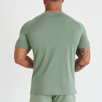 Nouveauté T-shirt de musculation pour homme en jersey polyester/coton à manches courtes, léger et respirant