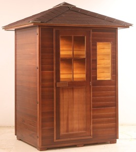 Sauna Tradicional Canadiense de Cedro Rojo para 2 Personas, Sauna Sueca Húmeda y Seca para Exteriores, SPA - Product Image 3
