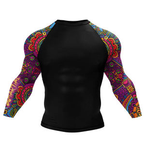 เสื้อรัดกล้ามเนื้อ SARG24 สำหรับขายส่ง เสื้อรัดกล้ามเนื้อ MMA สำหรับยิวยิตสู ดีไซน์ด้านหน้าแบบยืดหยุ่น ผลิตจากผ้าสแปนเด็กซ์/โพลีเอสเตอร์ น้ำหนักเบา พิมพ์ลายแบบซับลิเมชั่น - Product Image 2