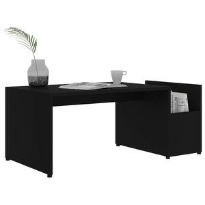 โต๊ะกาแฟไม้เอ็นจิเนียร์สีดำ 35.4 X 17.7 X 13.8 นิ้ว - Product Image 3