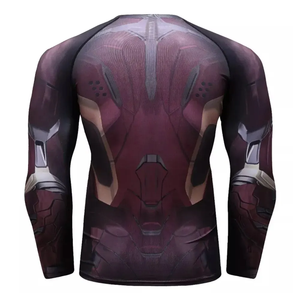 Camiseta Deportiva de Compresión de Manga Larga con Estampado Gráfico Estilo Superhéroe, para Fitness y Rendimiento Atlético - Product Image 3