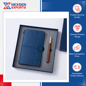 Cuaderno Portátil de Cuero PU de Primera Calidad con Estuche de Regalo, Personalizable con Logotipo OEM/ODM - Product Image 3