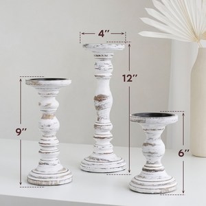 Juego de Portavelas Rústicos de Madera con Cubierta de Vidrio, Hechos a Mano para Decoración del Hogar, Ambiente Romántico e Iluminación Festiva - Product Image 6
