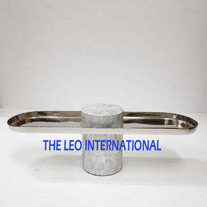 Bandeja de Servicio de Aluminio de Alta Calidad y Estilo Moderno para Hotel, con Asas, Acabado Plateado, Bandejas Metálicas Creativas - Product Image 3