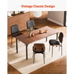 Set Moderno di 6 Sedie da Pranzo Salvaspazio, Sedie Laterali Imbottite in Pelle per Tavolo da Cucina e Sala da Pranzo - Product Image 6