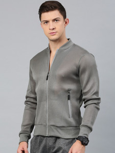 Men's Solid Color Zipper Closure <b>Racer</b> <b>Jacket</b> Breathable Knitted Polyester Casual Stand Collar Slim Fit Spring Wear - Product Image 2