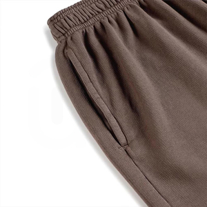 Pantalones cortos tipo bermuda de algodón de color liso para hombre con cordón en la cintura y bolsillos, estilo casual, corte de tiro medio - Product Image 3