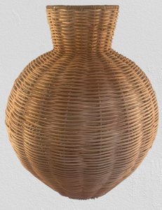 Handcrafted Natural Iron and Rattan Decorative <b>Vase</b> for Elegant Home Interior Styling Display - Product Image 2