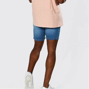 Shorts de Mezclilla Desgastados para Hombre, Cintura Media, Pierna Recta, Estilo Casual de Verano, Azul Claro, con Bolsillos - Product Image 4