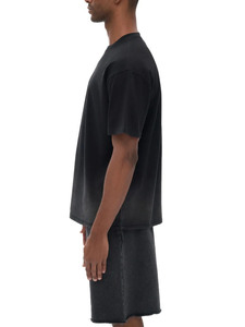 Washed <b>White</b> Oversized Cotton <b>Tee</b> Gradient Wash Streetwear T-Shirt Heavyweight Oversized <b>White</b> <b>Tee</b> Unisex Vintage Wash T-Shirt P - Product Image 5