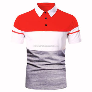 Econex T-shirts polo pour hommes imprimés sur mesure, couleur unie, manches courtes, tricot, tenue décontracté de golf d'affaires, grande taille, respirant, classique - Product Image 2