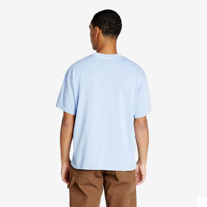 White Oversized Men's T-Shirt Crew Neck Short Sleeve 100% Cotton Streetwear Printed Front Logo Custom Design Men's T Shirts - Product Image 6