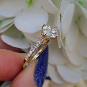 IGI/GIA Lab Grown Cut Diamond Vintage 14K Anillo de boda/compromiso amarillo Unisex Oro blanco fino para fiesta de aniversario-Worthy - Product Image 3