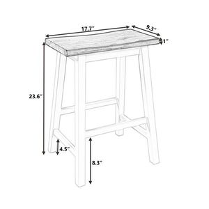Set di 2 Sgabelli da Bar in Legno di Noce Stile Rustico per Cucine e Zone Pranzo Piccole, Decorazione Nostalgica - Product Image 2