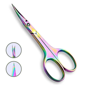 Wholesale Premium Quality Sharp Curved Blade Stainless Steel Beauty <b>Nail</b> Scissors Professional Grooming <b>Tool</b> for Fingernails - Product Image 1