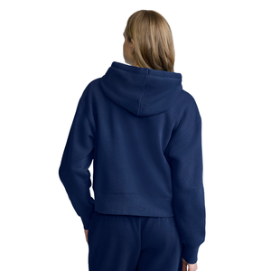Womens Full Zip Hooded Tracksuit With <b>Trousers</b> Tapered Fit Casual Lounge Wholesale Custom Two Piece Clothing Outfit Set Garments - Product Image 2