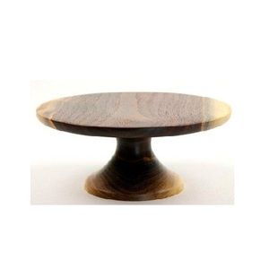 Support à gâteau en bois naturel de qualité supérieure pour un service élégant des desserts, présentation en pâtisserie, réception de mariage et réceptions à domicile - Product Image 4