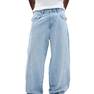 Pantalons en jean pour hommes, style carpenter, denim délavé, directement de l'usine, pour les marques urbaines américaines, fournisseur en gros pour marquage personnalisé. - Product Image 5