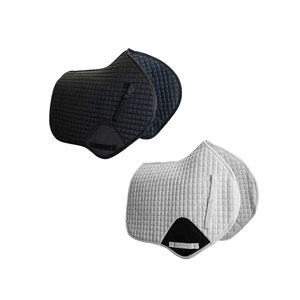 Almohadilla de Montar a Caballo Acolchada y Transpirable con Cierre de Velcro en Blanco y Negro - Product Image 1