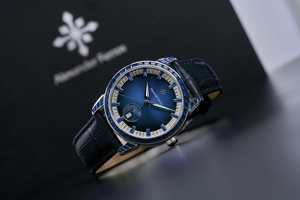 40 มม.หนัง 9081S-05 นาฬิกาผู้ชายรอบสแตนเลสสตีลแซฟไฟร์ อเล็กซานเดอร์ เฟอร์รอส ออโตเมติกกีฬากันน้ำ - Product Image 4