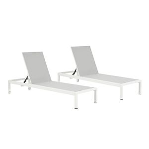 Set di 2 Sdraio Regolabili in Alluminio Resistenti ai Raggi UV per Uso Esterno in Piscina, Patio, Spiaggia e Giardino - Product Image 4