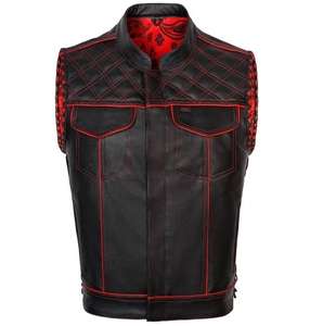 Nouveau Gilet de Moto en Cuir de Vachette Personnalisé Tendance 2026 pour Hommes – Protection de Course, Coupe-Vent, Grande Taille, Imperméable - Product Image 1